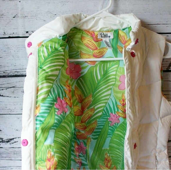 Lilly Pulitzer Whit Down Vest Pink Buttons Small - Picture 5 of 7